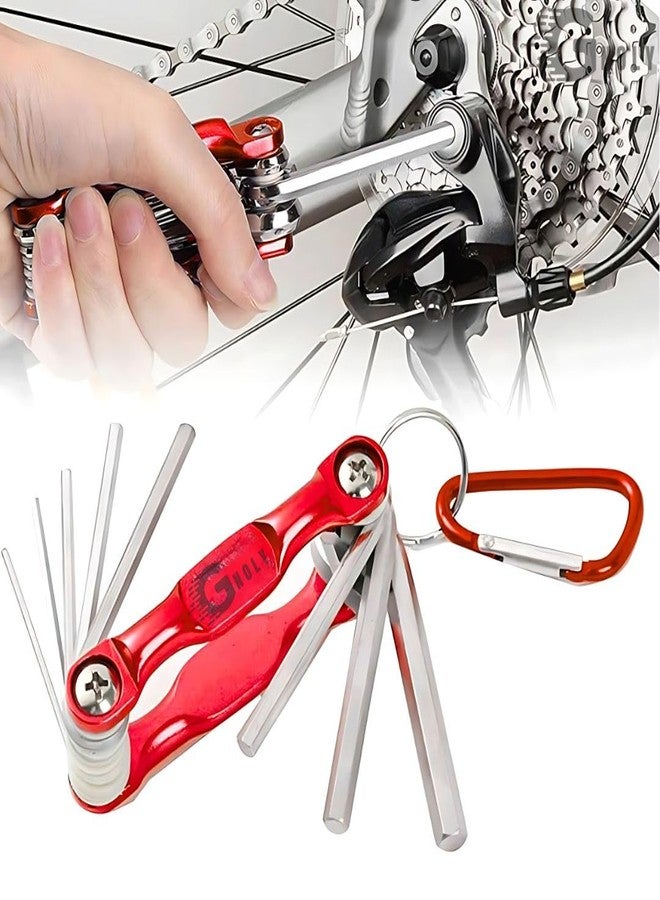 GNOLY مجموعة أدوات GNOLY متعددة الوظائف القابلة للطي - مفتاح سداسي - مجموعة مفاتيح ألين - أدوات إصلاح الدراجات الكل في واحد (موديل 14) - Image 5